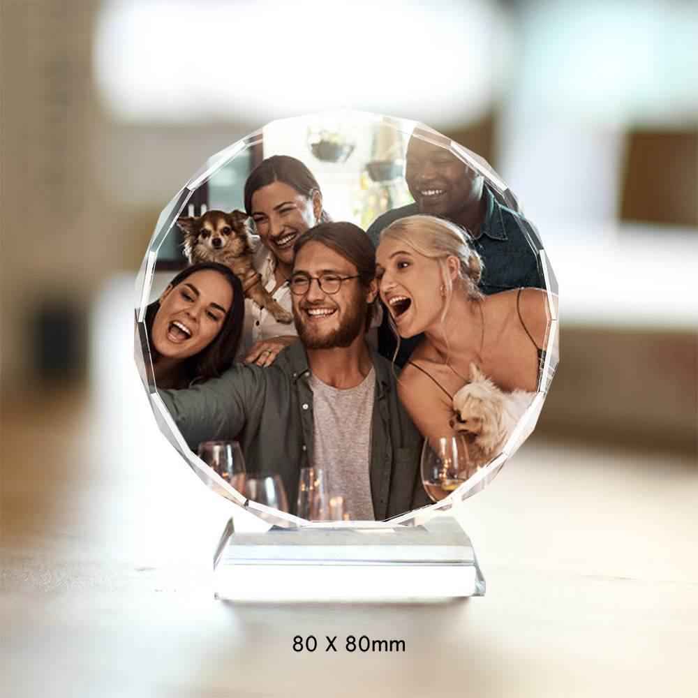 Custom Crystal Photo Frame Round 80mm