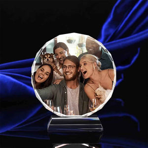 Custom Crystal Photo Frame Round 80mm