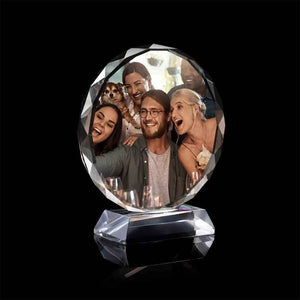 Custom Crystal Photo Frame Round 80mm
