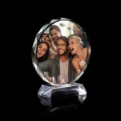 Custom Crystal Photo Frame Round 80mm
