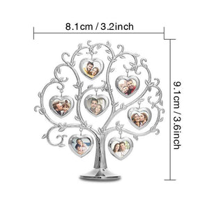 Custom Photo Family Tree With 7 Hanging Picture Frames Metal Table Top Decoration