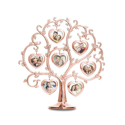Custom Photo Family Tree With 7 Hanging Picture Frames Metal Table Top Decoration