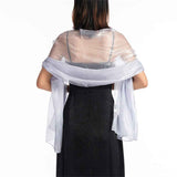 Central Chic Bridesmaid Iridescent Wrap Shawl Pashmina For Weddings Parties Brides Bridal Wear