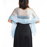 Central Chic Bridesmaid Iridescent Wrap Shawl Pashmina For Weddings Parties Brides Bridal Wear