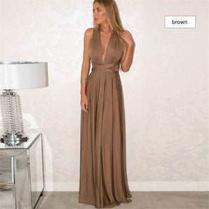 Bridesmaid Dress Infinity Dress Floor Length Convertible Dress Wedding Dress Multiway Dress Rust Dress Evening dress