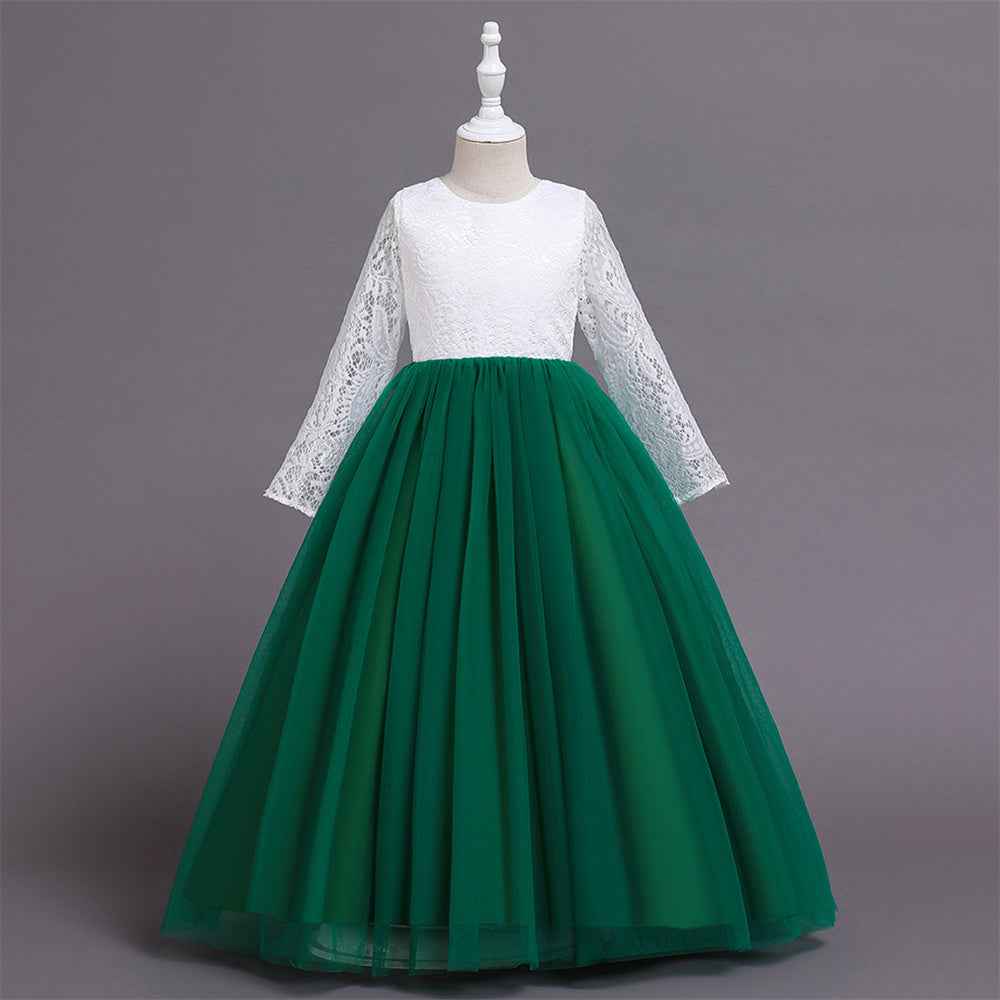 Flower Girl Dress Boho Flower Girl Toddler Junior Bridesmaid Fall Flower Girl Tulle Flower Girl Long Sleeve Flower Girl Dress