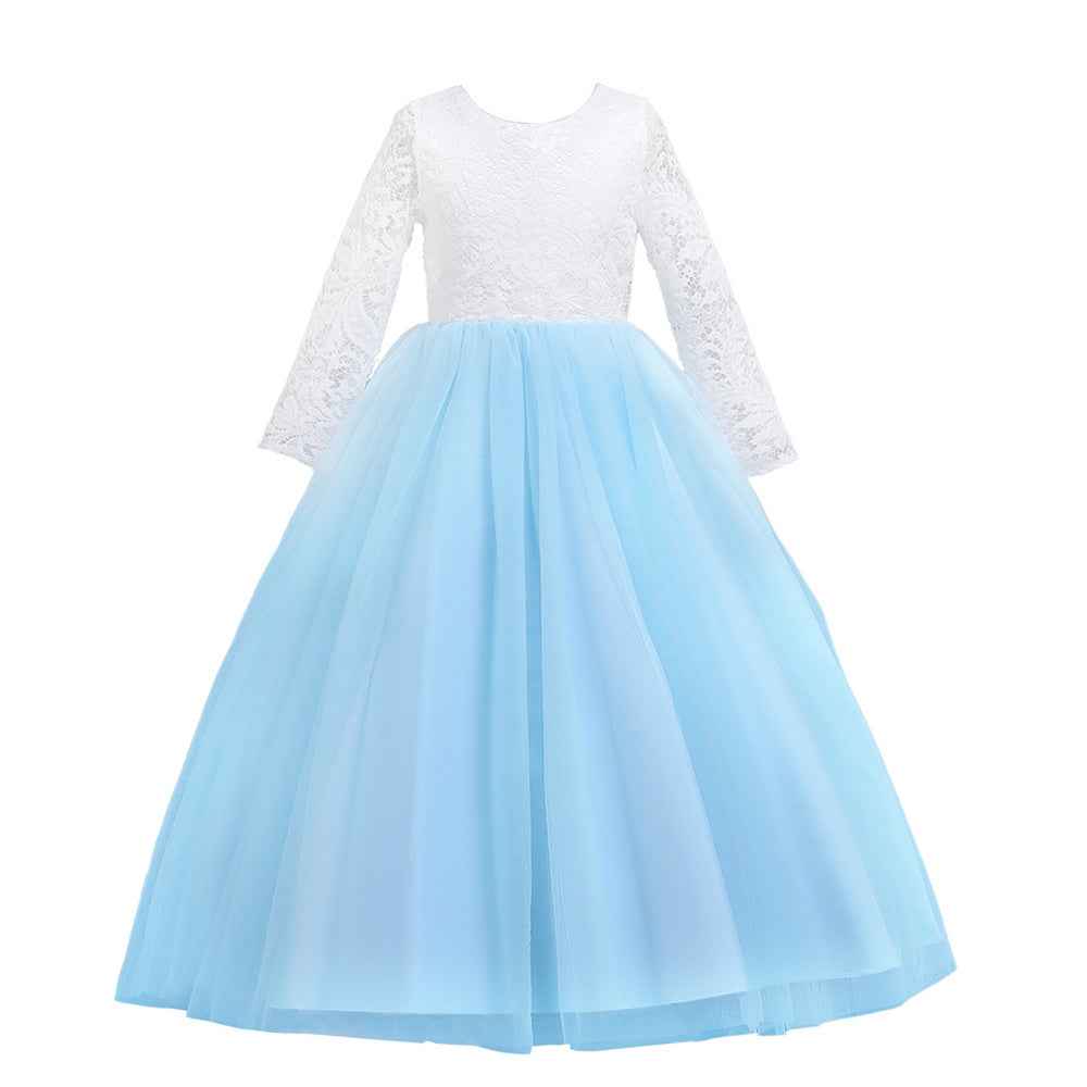 Flower Girl Dress Boho Flower Girl Toddler Junior Bridesmaid Fall Flower Girl Tulle Flower Girl Long Sleeve Flower Girl Dress