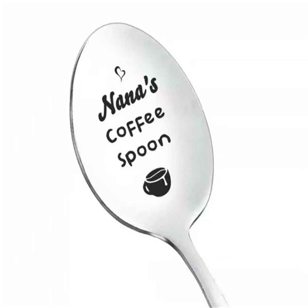 Good Morning Coffee Spoon Stainless Steel Spoon Gift for Nana