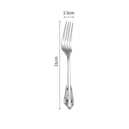 Vintage Embossed Wedding Cutlery Set - Stainless Steel Knives & Forks Gift