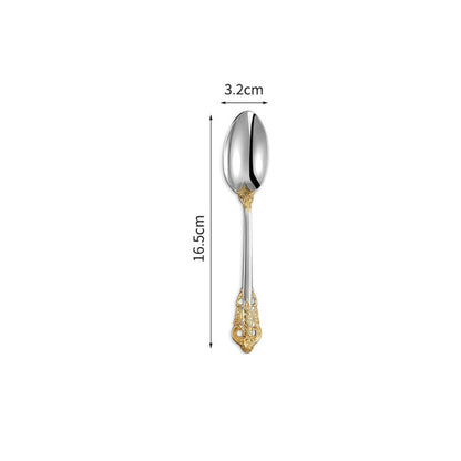 Vintage Embossed Wedding Cutlery Set - Stainless Steel Knives & Forks Gift