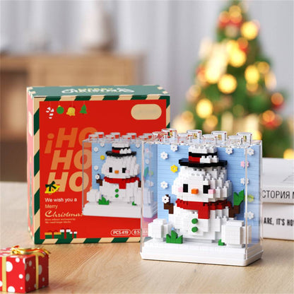 Customisable Christmas building block set — personalise with photos or text for a unique kids' Christmas gift