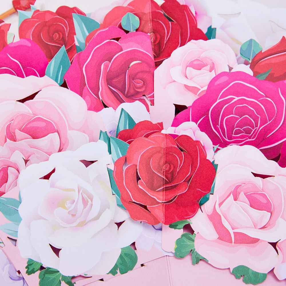 3D Creative Cupid Rose Wreath Pop Up Home Decor Garland
