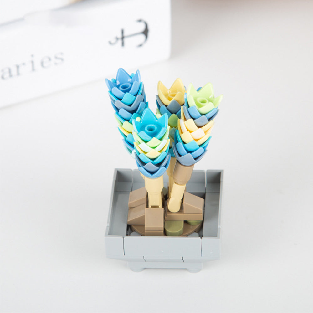Potted Succulent Building Blocks Set | Botanical Flower Bricks Gift