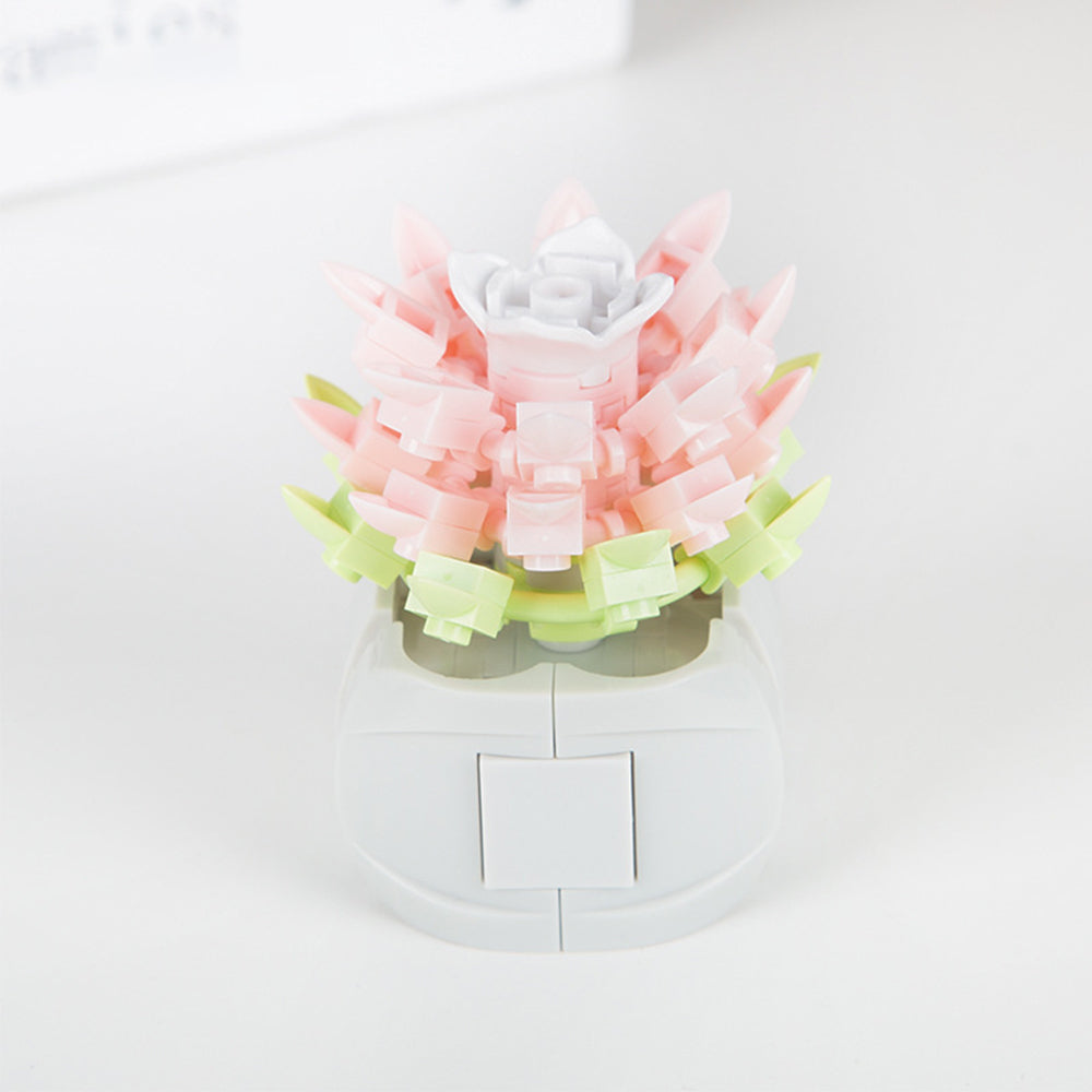 Potted Succulent Building Blocks Set | Botanical Flower Bricks Gift