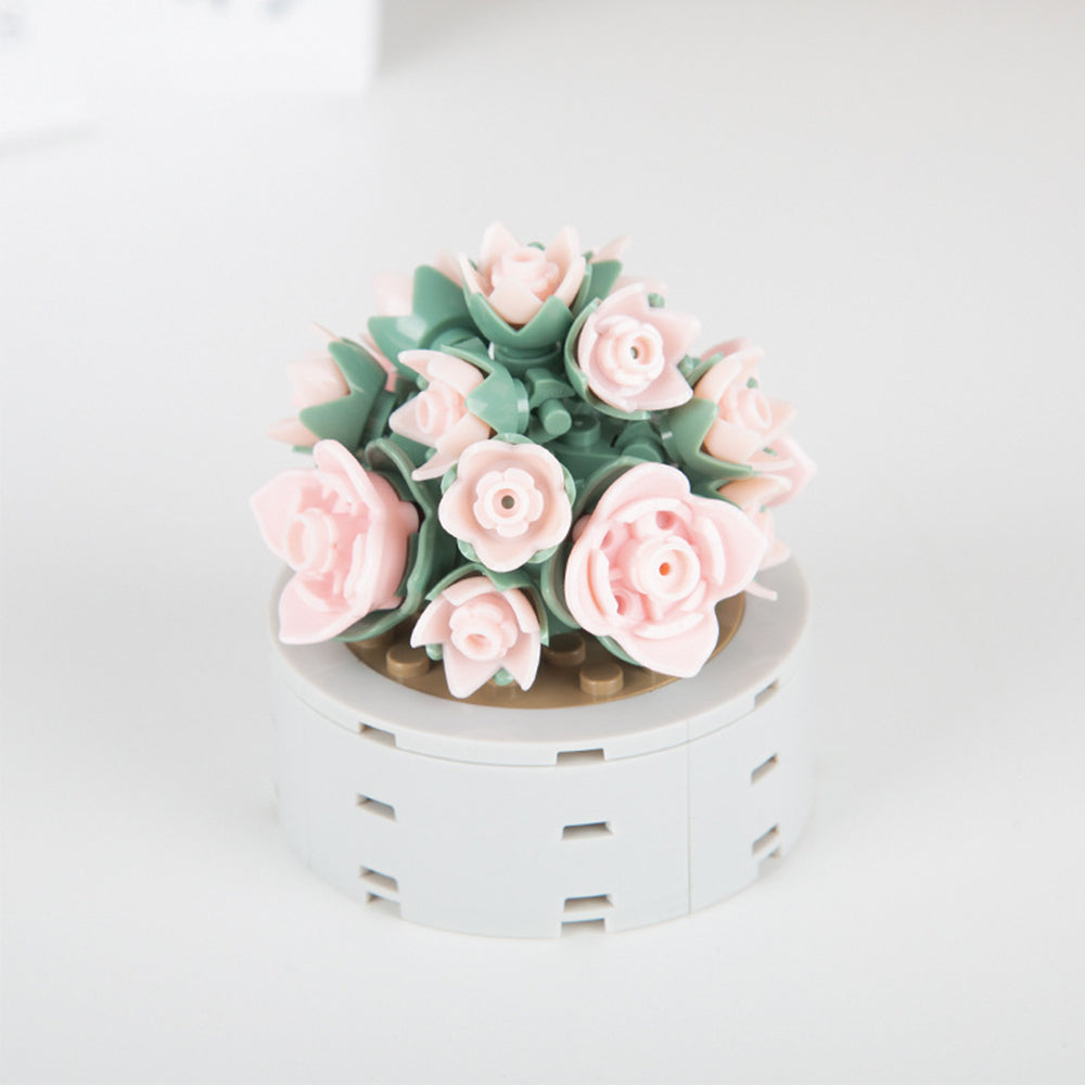 Potted Succulent Building Blocks Set | Botanical Flower Bricks Gift