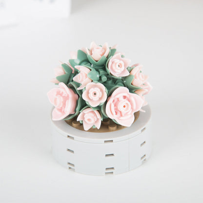 Potted Succulent Building Blocks Set | Botanical Flower Bricks Gift