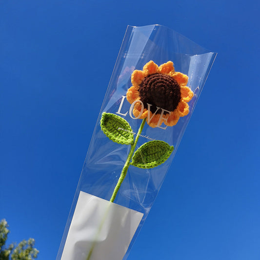 Handmade Crochet Hook Flower - 40cm Hand-Knitted Decorative Bloom for Weddings & Home