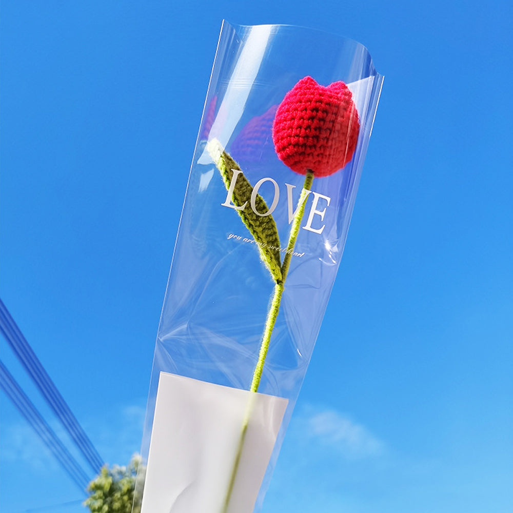 Handmade Crochet Hook Flower - 40cm Hand-Knitted Decorative Bloom for Weddings & Home