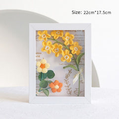 Handmade Crochet Flower Shadowbox Frame - Personalised Photo Display | Home Décor Gift