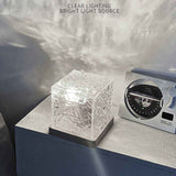 Dynamic Rotating Water Ripple Night Light Bedroom Lamp Home Decor Gifts