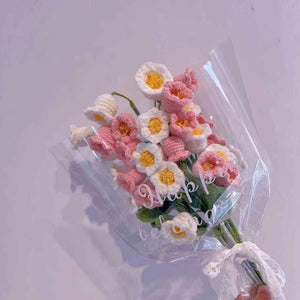 1pc Handmade Knitted Flower Bell Orchid Crochet Flower Gift for Her