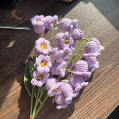 1pc Handmade Knitted Flower Bell Orchid Crochet Flower Gift for Her