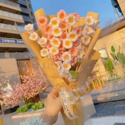 1pc Handmade Knitted Flower Bell Orchid Crochet Flower Gift for Her