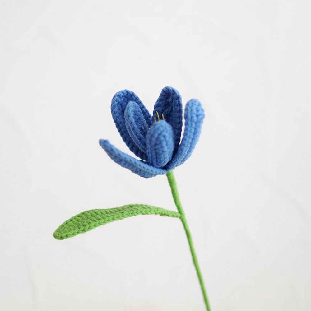 1pc Handmade Knitted Flower Blooming Tulip Crochet Flower Gift for Her