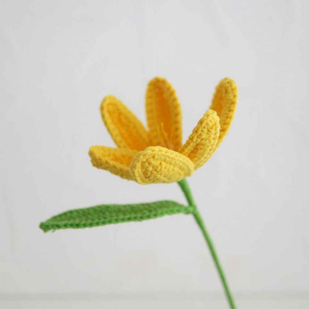 1pc Handmade Knitted Flower Blooming Tulip Crochet Flower Gift for Her
