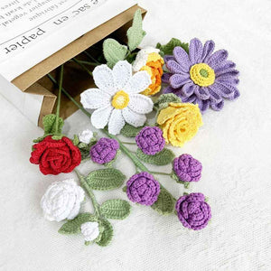 1pc Handmade Knitted Flower Crochet Flower Gift for Her Wedding Gift