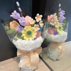 Pipe Cleaner Flowers Bouquet Handmade Twist Stick Bouquet Gift for Her Wedding Gift