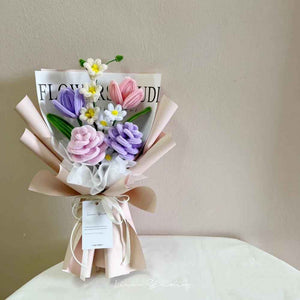 Pipe Cleaner Flowers Bouquet Handmade Twist Stick Bouquet Gift for Her Wedding Gift