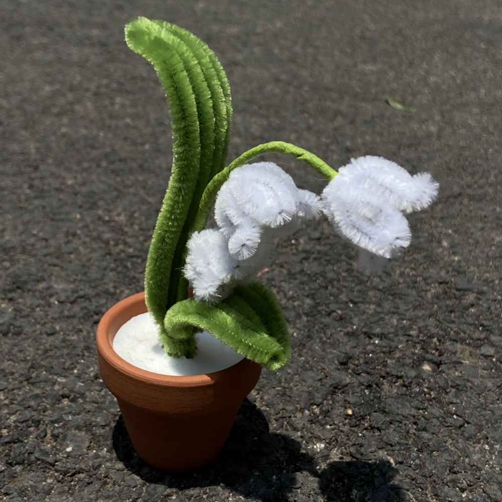 Pipe Cleaner Potted Plant Handmade Twist Stick Flowers Gift