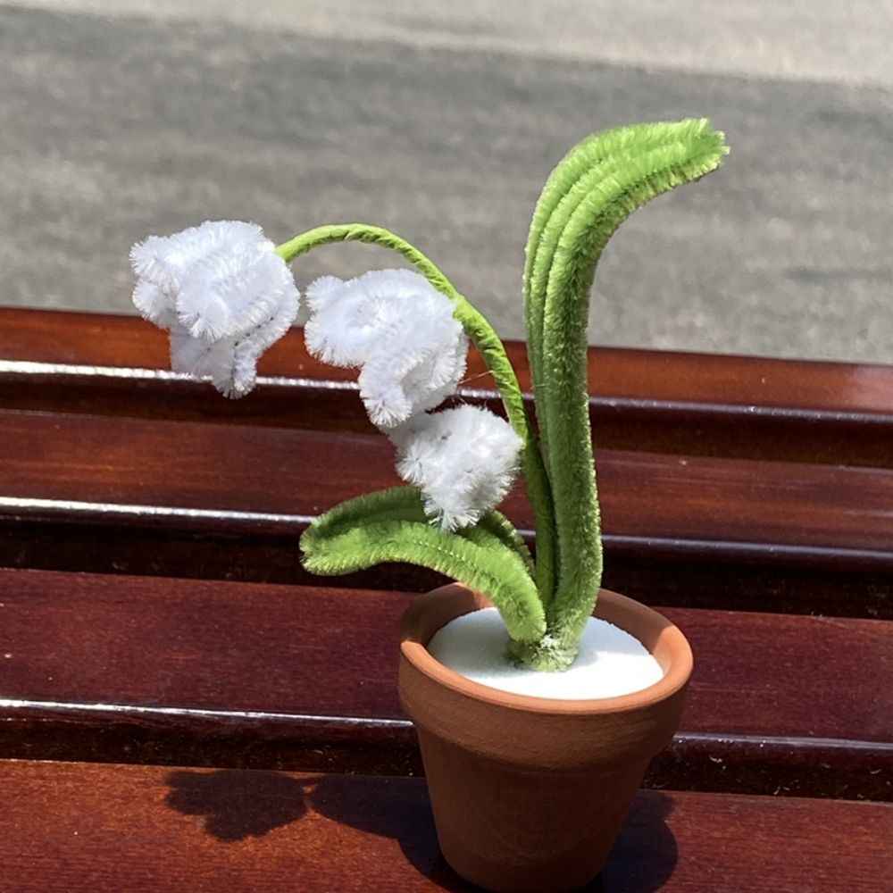 Pipe Cleaner Potted Plant Handmade Twist Stick Flowers Gift