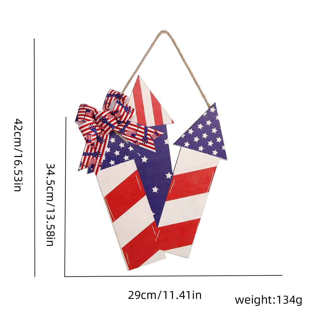 4th of July Welcome Door Sign Independence Day Decorations Front Door Hanger Gifts