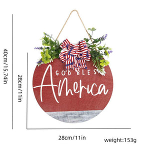 4th of July Welcome Door Sign Independence Day Decorations Front Door Hanger Gifts