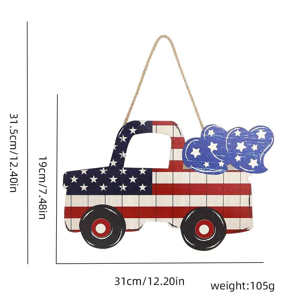 Welcome Door Sign 4th of July Independence Day Decorations Front Door Hanger Gifts