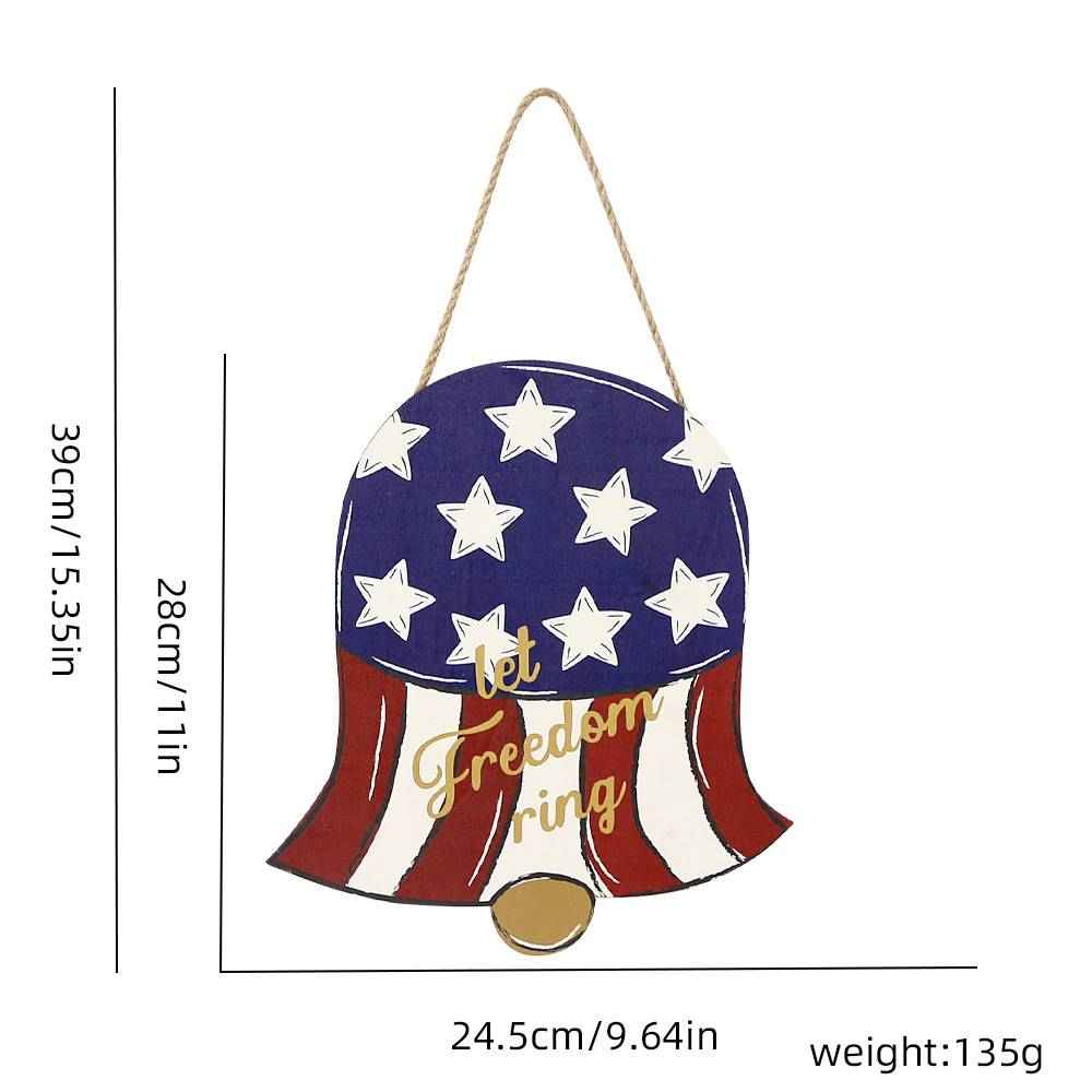 Welcome Door Sign 4th of July Independence Day Decorations Front Door Hanger Gifts