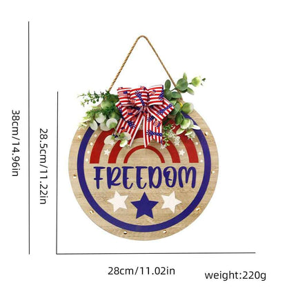Welcome Door Sign 4th of July Independence Day Decorations Front Door Hanger Gifts