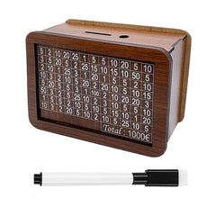 Personalised Wooden Money Box with Counter | Reusable Piggy Bank for Adults & Kids