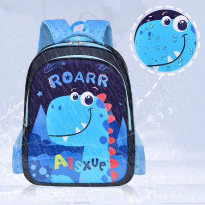 Durable zip and neat stitching detail on kindergarten nylon backpack – built for everyday school use