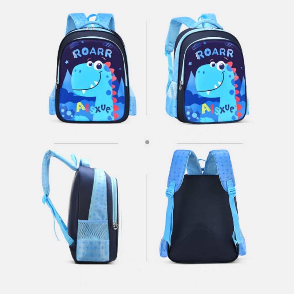 Kids bookbag demonstrating capacity with picture books and snacks – roomy nylon preschool backpack for early elementary children