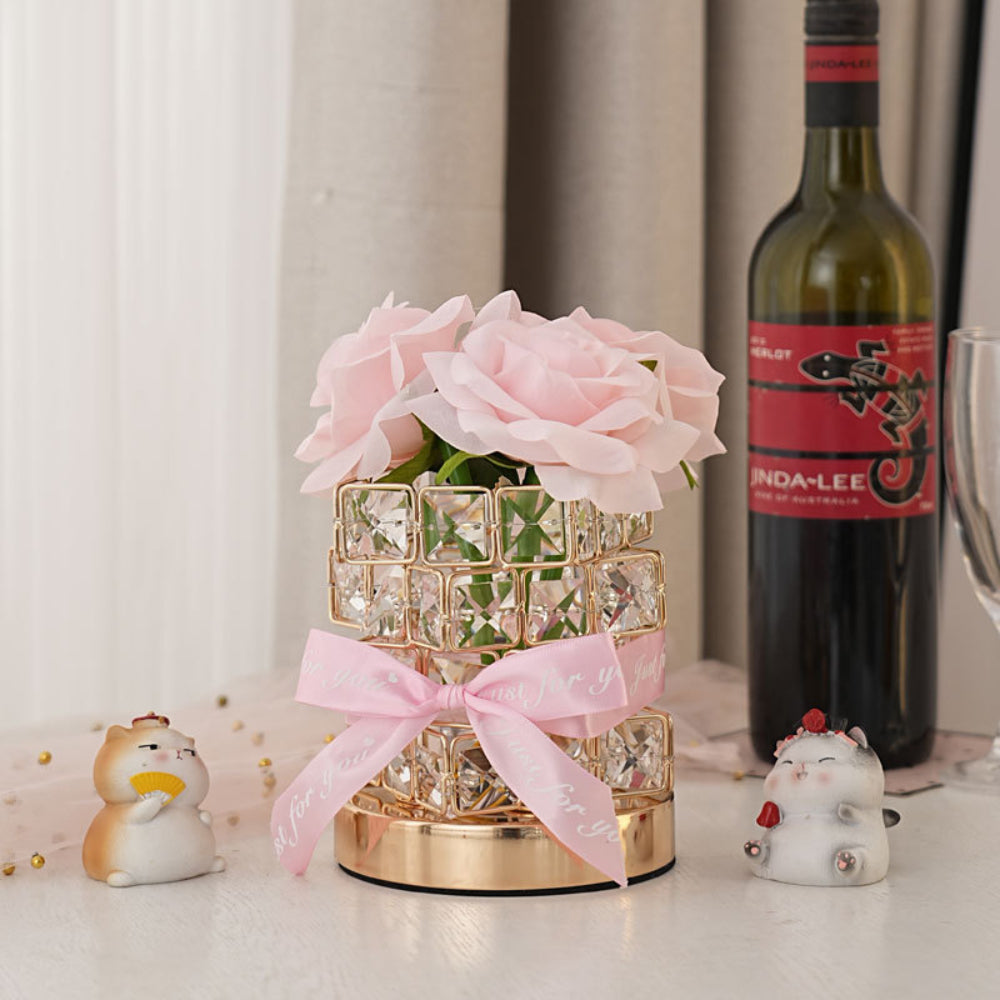 Personalised Romantic Rose Night Light Cube - Unique Gift for Lovers