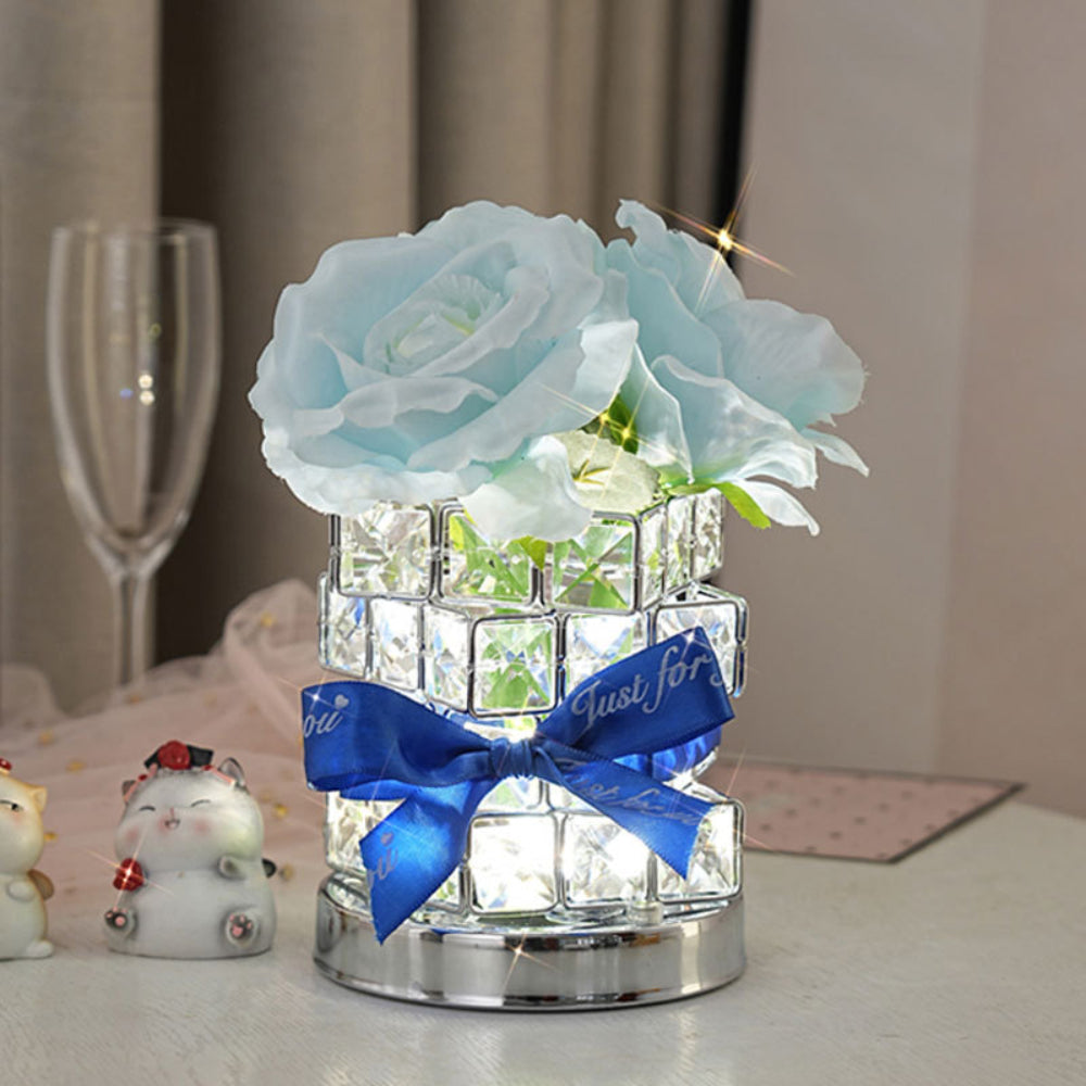 Personalised Romantic Rose Night Light Cube - Unique Gift for Lovers
