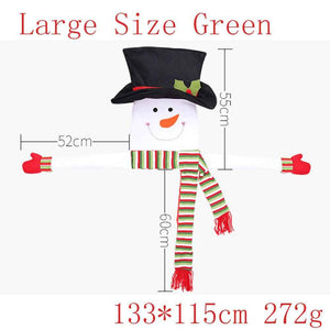 Snowman Christmas Tree Topper with Red Mittens and Draping Scarf Festive Christmas Tree Decoration