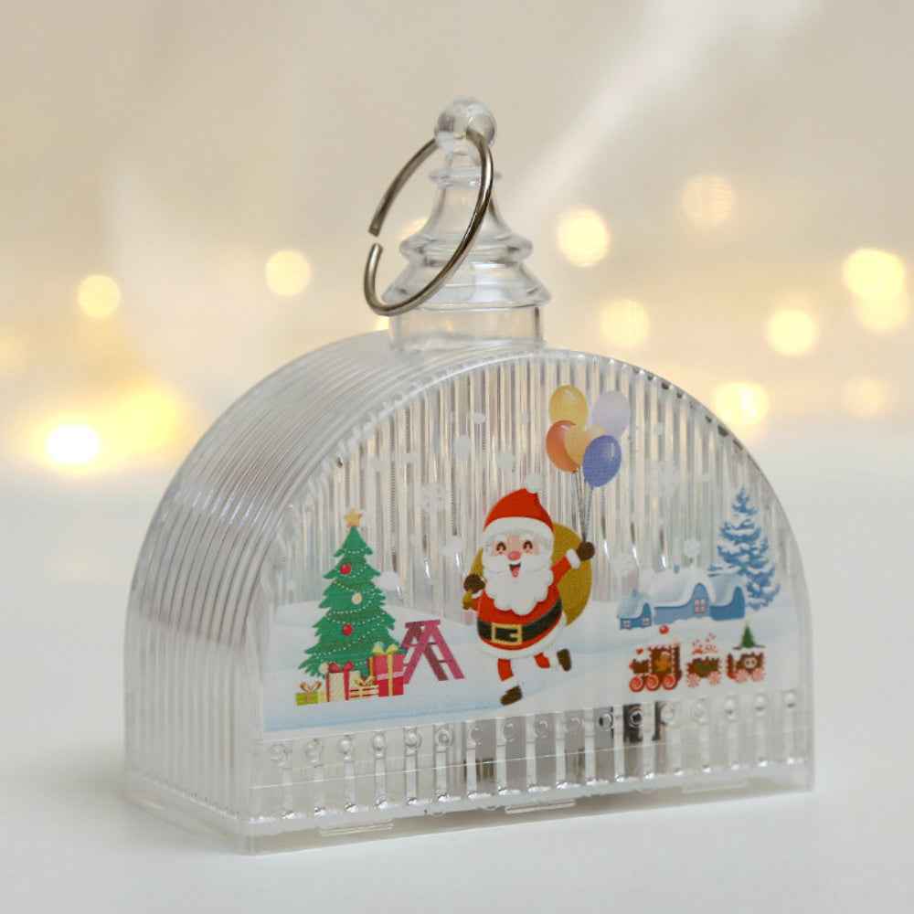 Christmas Light-Up LED Lamps with Hanging Ring Window Display Christmas Tree Pendant Christmas Decoration