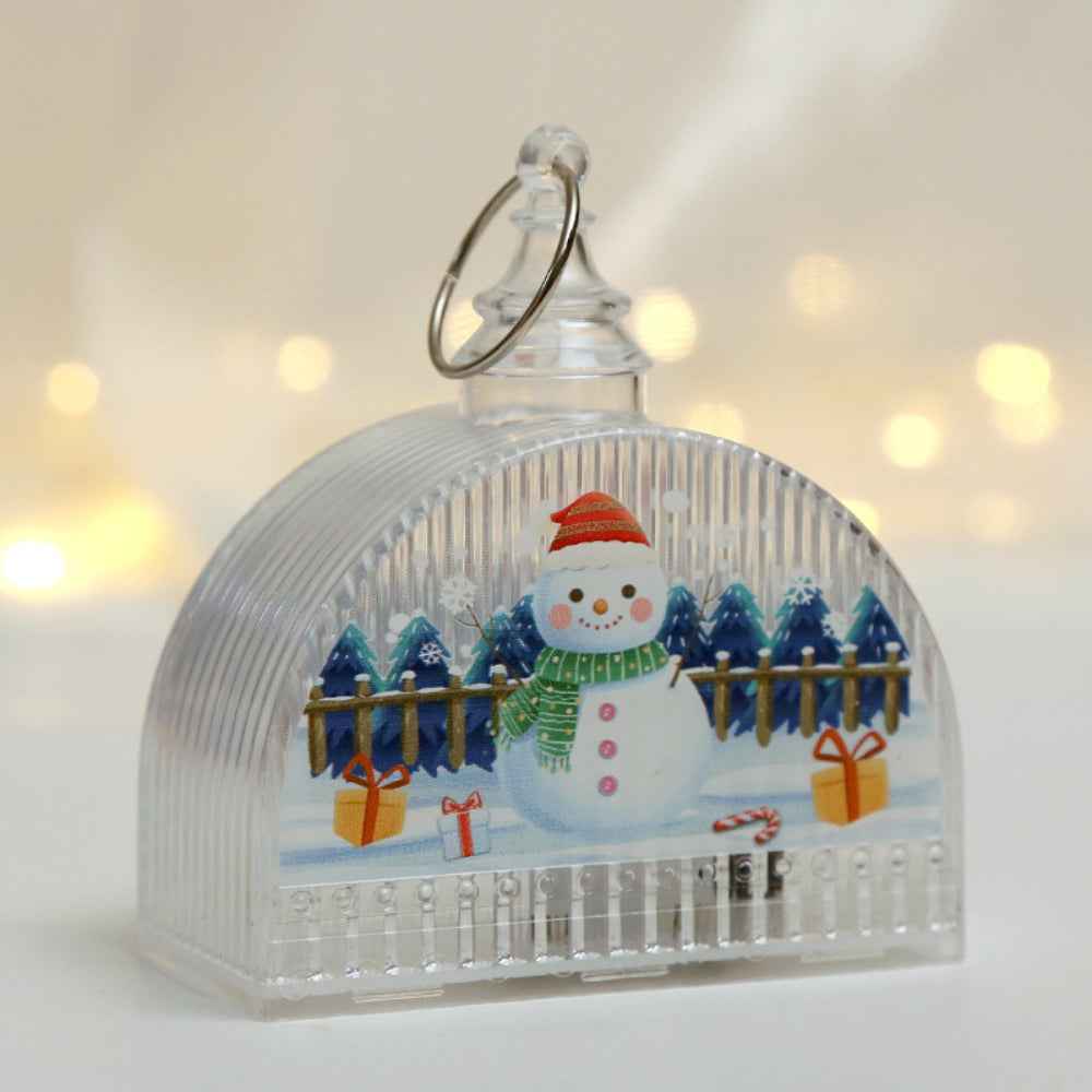 Christmas Light-Up LED Lamps with Hanging Ring Window Display Christmas Tree Pendant Christmas Decoration