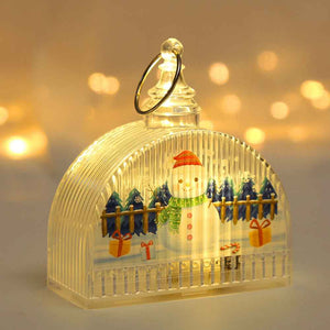 Christmas Light-Up LED Lamps with Hanging Ring Window Display Christmas Tree Pendant Christmas Decoration