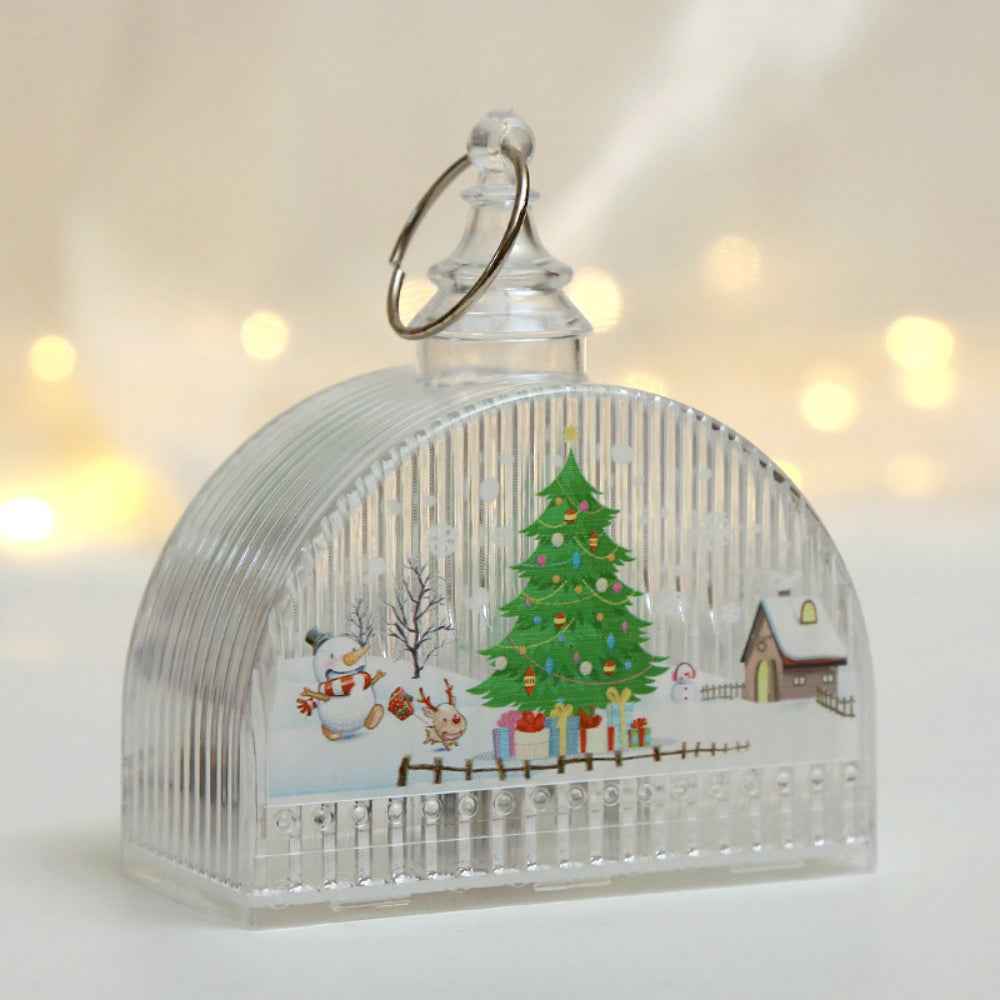 Christmas Light-Up LED Lamps with Hanging Ring Window Display Christmas Tree Pendant Christmas Decoration