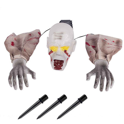 Halloween Decorations Outdoor Lighted Zombie Skeleton for Garden Haunted House Graveyard Halloween Party Decor